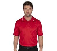 Island GREEN Mens IGTS1899 Back Yoke Detail Polo Shirt - Red - XS