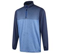 Island GREEN Men's Island Green Men's 1/4 Zip Performance Top Layer With Sublimation Print Sweater, Navy/Airforce, M UK