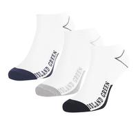 Island Green Mens Logo Trainer Socks (Pack of 3) (White/Navy/Grey/Black) - Size UK 6-11