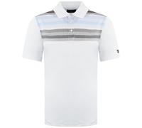Island Green Men's Matrix Print White Golf Polo Shirt | Size: Medium Island Green White M