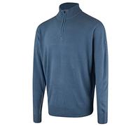 ISLAND GREEN - MENS ZIP NECK KNIT JUMPER AIRFORCE BLUE Large Size: Lar