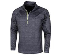 ISLAND GREEN RAGLAN LIGHTWEIGHT 1/4 ZIP PULLOVER - CHARCOAL / LIME - XL