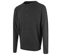Island GREEN Men's Men's Raglan Sleeve Knit Jumper Sweater, Dark Charocal Marl, S UK