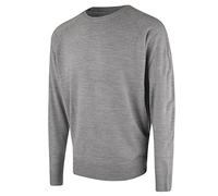 Island GREEN Men's Men's Raglan Sleeve Knit Jumper Sweater, Light Grey Marl, S UK