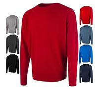 Island GREEN Men's Men's Raglan Sleeve Knit Jumper Sweater, Red, XL UK