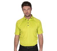 Island Green Mens Polo Shirt CoolPass Golf Pique Polos,Lime, L