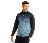 Island Green Men's Quarter Zip Long Sleeve Gradiant Print Thermal Top Layer, Airforce Blue, L