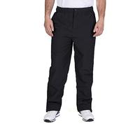 (38S/R, Black) Island Green Mens 2021 Stretch Waterproof 4 Pockets Golf Trousers