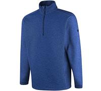 Island GREEN Mens Top Layer 1/2 Zip Jacquard Knit Thermal Golf Sweater Pullover Royal/Blue Medium