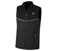 Island GREEN Mens Zip Through Quilted Gilet - Black/Grey - L