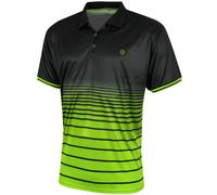ISLAND GREEN SUBLIMATED STRIPE GOLF POLO SHIRT - GREEN
