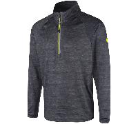ISLAND GREEN TECH CHEST PRINT THERMAL 1/4 ZIP PULLOVER - CHARCOAL