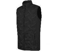 ISLAND GREEN THERMAL HEAT WELDED QUILTED GOLF GILET - BLACK