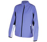 Island Green Women's Golf Full Zip Water Repellent Mid Layer Top Sweater, Lavender/Black/White, UK 10