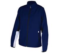 Island Green Women's Golf Full Zip Water Repellent Mid Layer Top Sweater, Navy/Black/White, UK 10