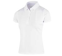Island GREEN Womens Iglts1851 Ladies Essentials Stretch Breathable Micro Pique Golf Polo Shirt, White, 14 EU