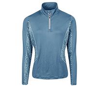 Island GREEN Ladies Zip Neck Top Layer Sweater - Allure/Ballad Blue - XL