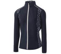 Island Green Womens/Ladies Zip Drop Hem Top Layer (Navy/White) - Size Small