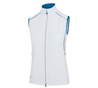 Island Green Women's Piping Detail Padded Golf Gilet in White | Size: XL Island Green White XL