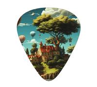Island House Ballooning Guitar pick set,teardrop-shaped, 3 thicknesses,12-piece set, suitablefor electric quitar and ukulele