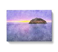 Island In Moonstone Beach Trinidad Painting Modern Art Canvas Wall Art Print Ready to Hang, Framed Picture for Living Room Bedroom Home Office Décor, 60x40 cm (24x16 Inch)