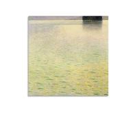 Island in The Attersee Gustav Klimt's Poster (3) Canvas Wall Art Decorative Bedroom Modern Home Print Picture Artworks 28x28inch(70x70cm)
