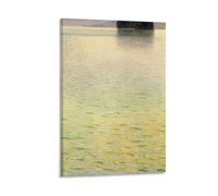Island in The Attersee Gustav Klimt's Poster (4) Decorative Painting Canvas Wall Art Living Room Bedroom 20x30inch(50x75cm)