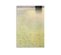 Island in The Attersee Gustav Klimt's Poster (5) Wall Art Picture Painting Canvas Print Artworks Bedroom Living Decor 16x24inch(40x60cm)
