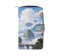 Island in The Sky Travel Wallet for Men & Women RFID Blocking Card Organizer Credit Card Holder Large Capacity