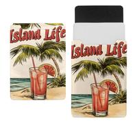 Island Life Laptop Sleeve 13.8x10.2in Laptop Case Bag Dutch Celvet Lining Computer Bag Cover
