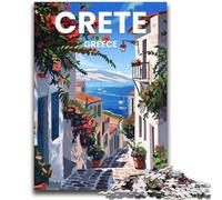Island of Crete 1000 Piece Jigsaw Puzzles for Teenagers Gifts, Perfect for Game Nights, Colorful Toy for Home Gift 1000pcs(26x38cm)