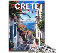 Island of Crete Adult Jigsaws 1000 Pieces Difficult, Challenging Difficult Deal As Gifts for The Whole Family 1000pcs(50x75cm)