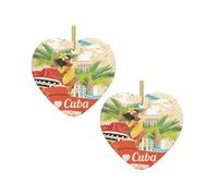 Island Of Cuba Christmas Tree Ceramic Hanging Bauble Personalised Xmas Baubles Cute Christmas Ornaments Gifts For Kids Family Friends