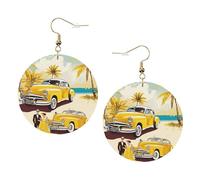 Island Of Cuba Elegant Leather Round Earrings-Fashionable And Unique Accessories For Everyday Wear