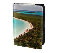 Island Of Cuba Print 5.5in Passport Travel Document Wallet Case Stylish Secure Men Women For Travelers, Black, One Size
