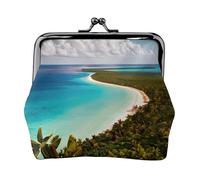 island of cuba print Coin Purse Small Change Purse Card Holder Coin Pouch Small Wallet for Women and Men, Black, One Size, Vintage