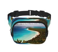 island of cuba print Fanny Pack Waist Packs with Extender for Men Women, Waist Bag Hip Pack with Zipper Pockets, Black, One Size