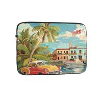 island of cuba Print Laptop Sleeve, Compact Portable Protection for 15 inch Devices, Pad Tablet, Work, Travel & Office Use