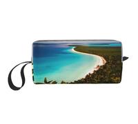 island of cuba print Travel Toiletry Pouch, Pencil Bag Canvas Makeup Bag, Multi-Purpose Cosmetic Bag with Zipper, White, One Size