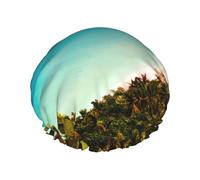 Island of Cuba shower cap with double layer, holds your hair well whether it is showering or bathing.