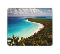 Island of Cuba Thick Desk Pad Mouse Mat with Lock Stitch Edge, Stable Non-Slip Surface for Computer Use