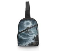 Island on The Sea Sling Bag Cross Body Bag Waist Pack