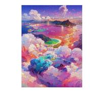 Island Paradise Beyond The Clouds Themed Jigsaw Puzzle for Adults, 500 PCS
