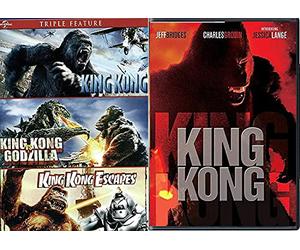 Island Showdown Monster 4 Movie King Kong VS Godzilla DVD + Kong Escapes + Peter Jackson & 1976 epic DVD Triple Feature Madness