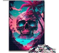 Island Skeleton Jigsaw Puzzles for Teenagers 1000 Piece Puzzle, Stress Reliever Staycation Kill Time with Matching Poster And Trivia Sheet (26x38cm)