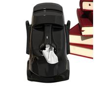 Island Statue Tissue Box Holder - Creative Face Napkin Organizer, Waterproof Multifunctional Storage Container with Sunglasses Rack | Desktop Vanity Table Shelf Dorm Room Living Room Bathroom