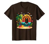 Island Style at 10: Aloha Dicamae Decade Hawaii Birthday T-Shirt, Kids, Brown, 2 Years