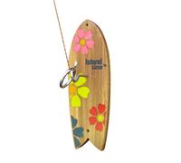 Island Time Ring Toss Game for Adults & Kids - Flower Power Edition - Hook and Ring Game for Indoor & Outdoor Use - Light Weight Solid Acadia Wood Backboard with String and Hooks - Easy Set Up