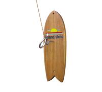 Island Time Ring Toss Game for Adults & Kids - Sunset Edition - Hook and Ring Game for Indoor & Outdoor Use - Light Weight Solid Acadia Wood Backboard with String and Hooks - Portable with Easy Set Up