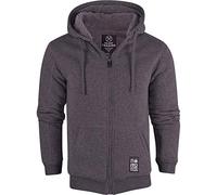 Island Trading Mens Cotton Padded Borg Fleece Sherpa Lined Full Zip Up Hoodie Sweatshirt Jacket X Large Charcoal